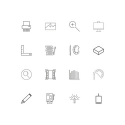 creative process and design simple linear icons vector image