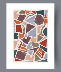 Scandinavian abstract print set vector