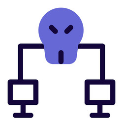 skull a malware used for hacking networks vector image