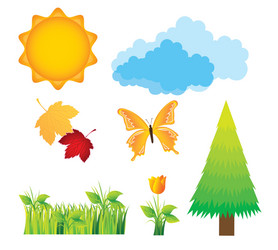 spring and summer background vector image
