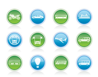Transportation Icon Set Vector Image