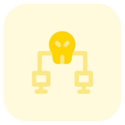 Skull a malware used for hacking networks vector