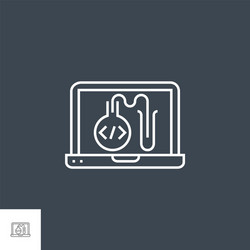 testing programming line icon vector