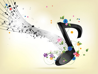 Abstract music background with notes Royalty Free Vector