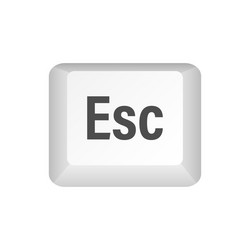 Esc computer keyboard buttons desktop interface vector