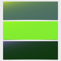 halftone square pattern banner template design set vector image