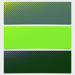 halftone square pattern banner template design set vector