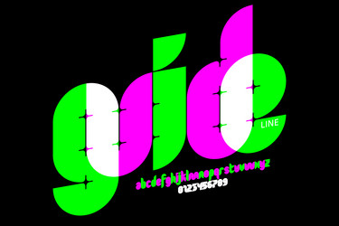 guide lowercase font alphabet letters vector image