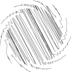 Spiral swirl twirl design element with sketchy vector
