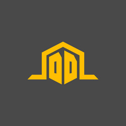 Dd monogram initial logo with hexagon style design vector