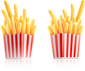 Delicious French Fries Vector Image