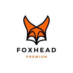 Creative fox head logo symbol design Royalty Free Vector