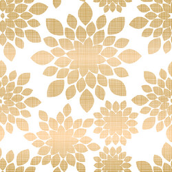 Gold floral pattern design on white background vector