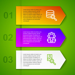set line server robot setting and photo vector image