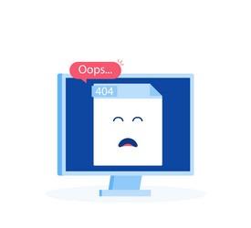 404 error page concept or file not found vector