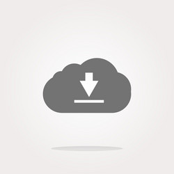 Abstract cloud icon upload button load symbol vector