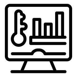 computer showing key performance indicators vector image