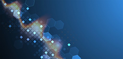 Dynamic Soundwave with Hexagonal Glow vector image