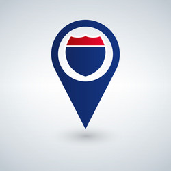 Interstate Pointer Map Icon vector image