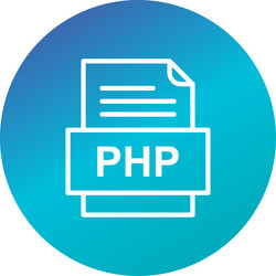 php file document icon vector