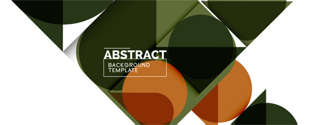 simple circles and triangles abstract background vector image