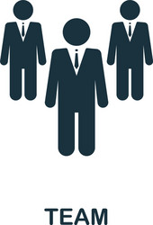 team icon simple element from audit collection vector image