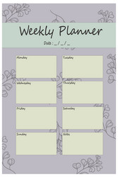Cute weekly planner background with chat bubble Vector Image