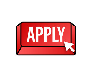apply with cursor button internet icon pointer vector image