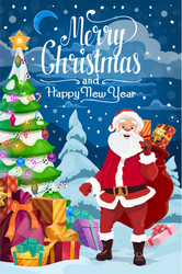 Christmas Holiday Santa & Festive Decorations Vector Image