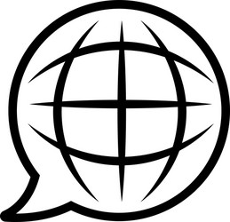 Global chat messages line icon linear style sign vector