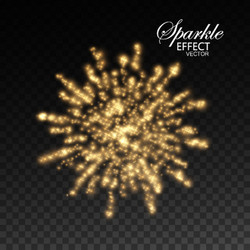 glowing explode of sparkling particles and stras vector image