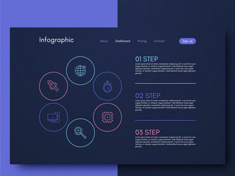 graphic infographics template for creating mobile vector image