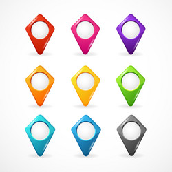 map pointer set icon pin vector image