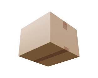 Cardboard or carton realistic delivery boxes vector