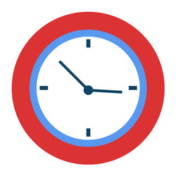 curved clock with hands pointers time management vector image