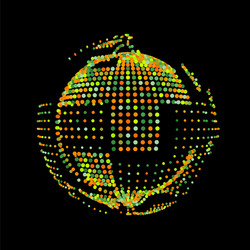 exploding sphere a star flashed like grenade vector