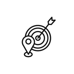 geo targeting icon set collection for web vector image