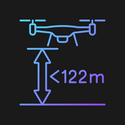 Max flight height gradient manual label icon vector