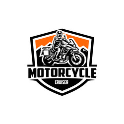 Motorcycle Cruiser Badge Logo Vector Image