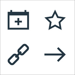 user interface line icons linear set quality vector image