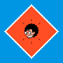 cartoon character is a geek in flat style image vector image