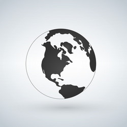 us world globe icon isolated on white background vector