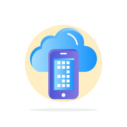 Cloud computing mobile cell abstract circle vector