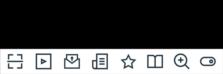 user interface line icons linear set quality vector image