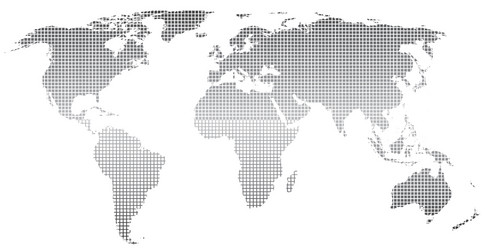 Stylized world map Royalty Free Vector Image - VectorStock