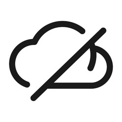 cloud error or cancel disconnect connection vector image