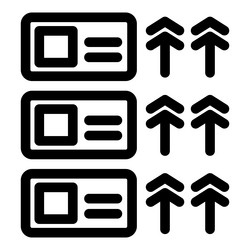 data transferring from database icon with bold vector image