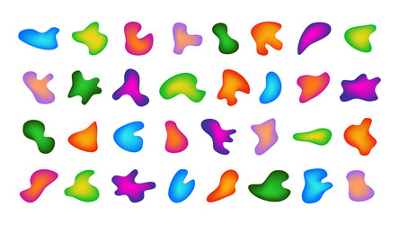 gradient liquid blob shapes vector image