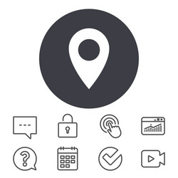 map pointer icon gps location symbol vector