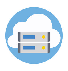 Cloud server flat icon vector